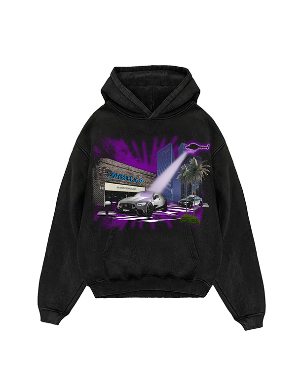 Lavysh Black Bank Hoodie